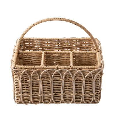 Provence Rattan Flatware Caddy - Light Brown