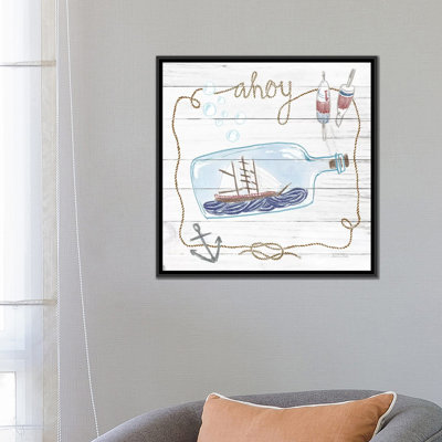 Sara Zieve Miller " Ship In A Bottle Ahoy Shiplap " by Sara Zieve Miller