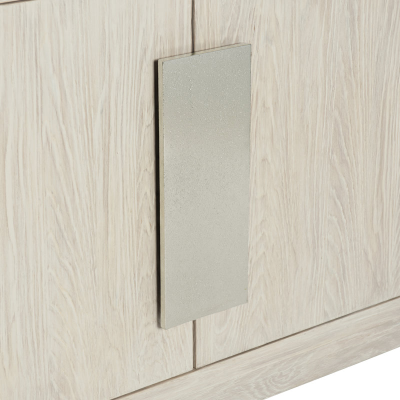 White Oak and Nickel Adjustable Storage Bookcase