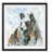 Black Bear On Blue - Matted and Framed Under Acrylic Glass, Large Living Room Wall Art-71145195