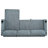 Gray Corduroy L-Shaped Sleeper With Reversible Design, Arm Storage, And Built-In Ports For Bedroom Office - 83.9 In Depth, 50.78 Width, 34.77 Height, 113.86 Lb Weight Convertible Bed Sectional,-1612452832