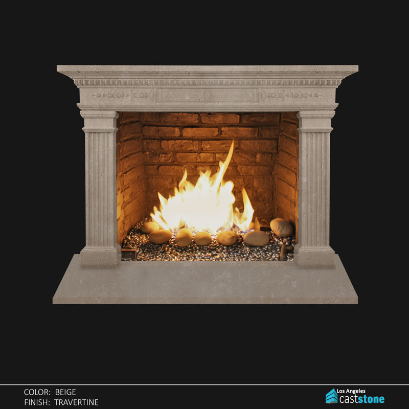 Pinal Fireplace Surround, Old World Beige