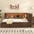 Daybed With Storage Shelves, Usb, Led, And Trundle-1388049383
