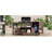 75.4" Outdoor Kitchen Island with Sink, Solid Wood Outdoor Grill Cart for XL Green Egg Grills, Rolling Outdoor Bar Cart with Stainless Steel Top, for Pizza Prep & BBQ, Brown-296927505