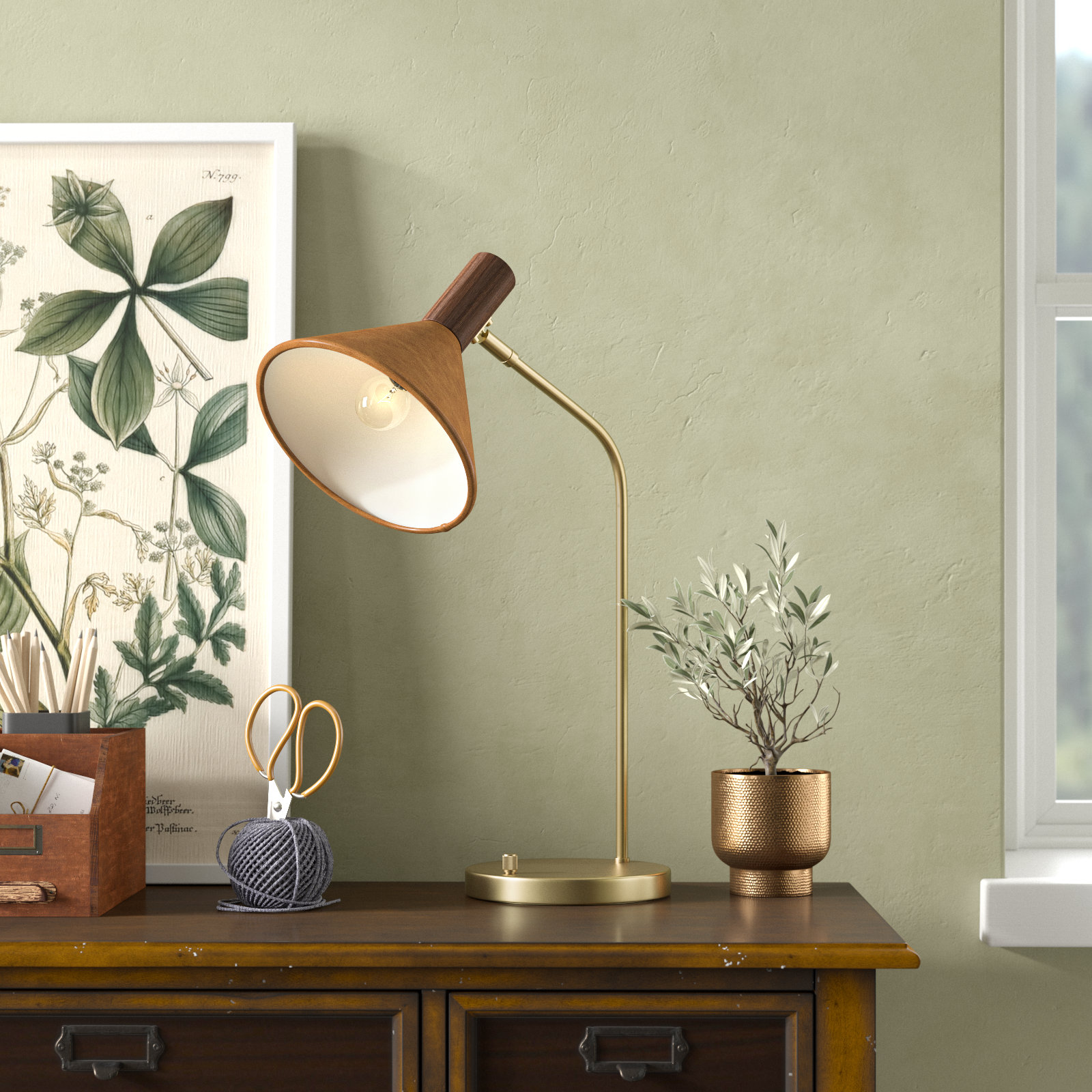 Desk Lamp, Powder Coated Black