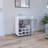 White 8-Bottle Rack Bar Cart