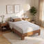 Cadre de lit plateforme en bois de format California King, profil bas, avec lattes en bois silencieuses-1864920519