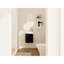 Meuble-lavabo de 16 po avec lavabo et support de rangement, portes à fermeture douce, lavabo rond en céramique simple, base en contreplaqué, solution moderne pour