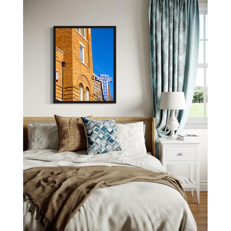 Good Good Black Art «Light On 16Th Street» par Sydney A. Foster, art mural encadré | 2021, promenades dans le sud, photographie de la 16th Street Baptist Church