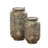 17" Golden Metal Temple Candle Lanterns