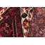 Tapis rouge antique en laine noué à la main Tabriz Gordon rétro - 7 pi 0 po x 9 pi 8 po