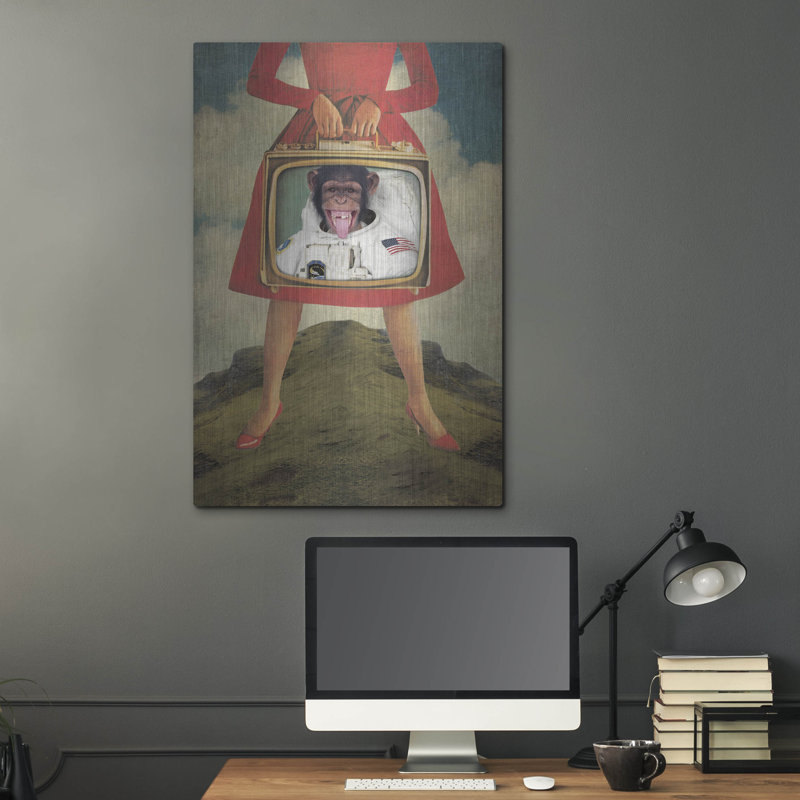 «Monkey See Monkey Do» par Elo Marc, H 36 po x l 24 po
