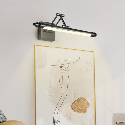 Lampe pour éclairage à DEL 1 lumière à intensité variable, température de couleur réglable (3000K / 4000K / 5000K), bras extensible réglable et angle d'éclairage, éclairage de présentation d'œuvres d'art, câblé, non alimenté par pile