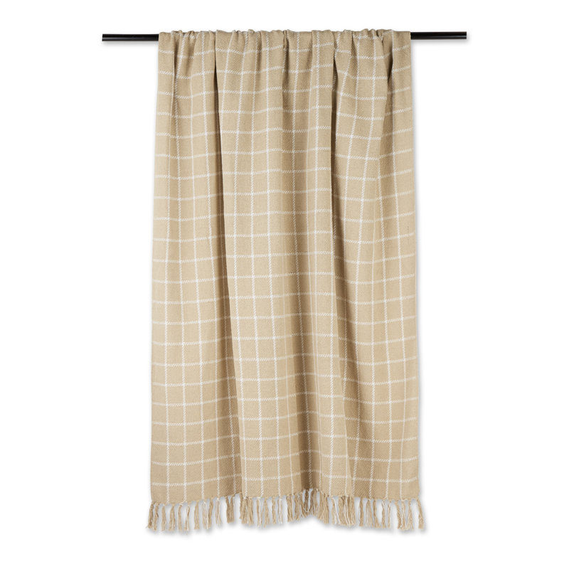 Jeté en coton , Beige