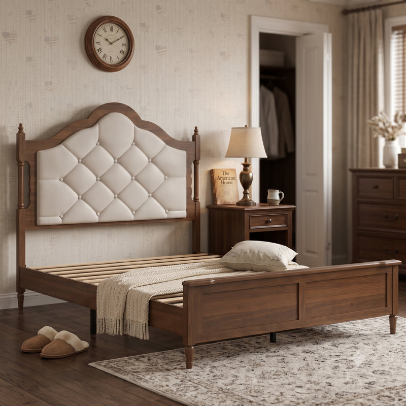 Lit plateforme double Farmhouse, Lit double