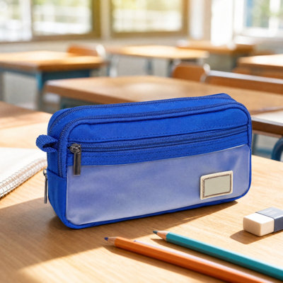 Polyester BBag Three-layer Large Capacity Pencil Case