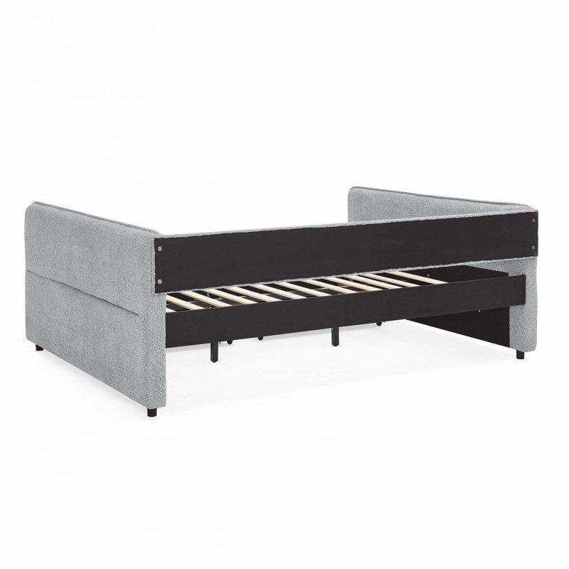 Queen Siz Daybed with Two Drawers, Gray