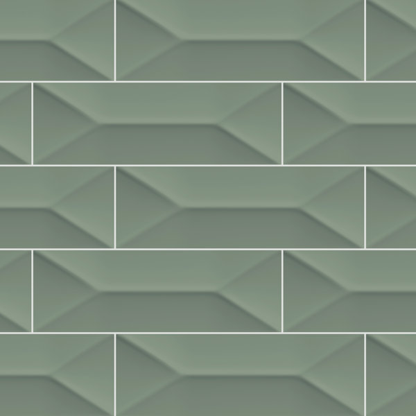 Mythology 4" x 12" Ceramic Wave Crest Wall Tile (22 PC per Carton) (8.36 SQFT per Carton)