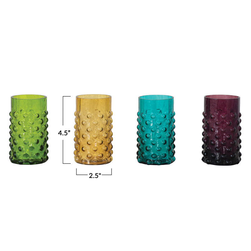 9.5oz. Handmade Drinking Glass Set