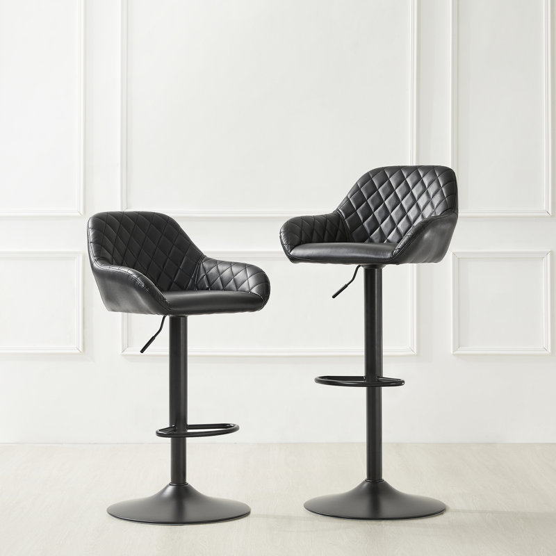Ensemble de tabourets de bar Azarie, Noir