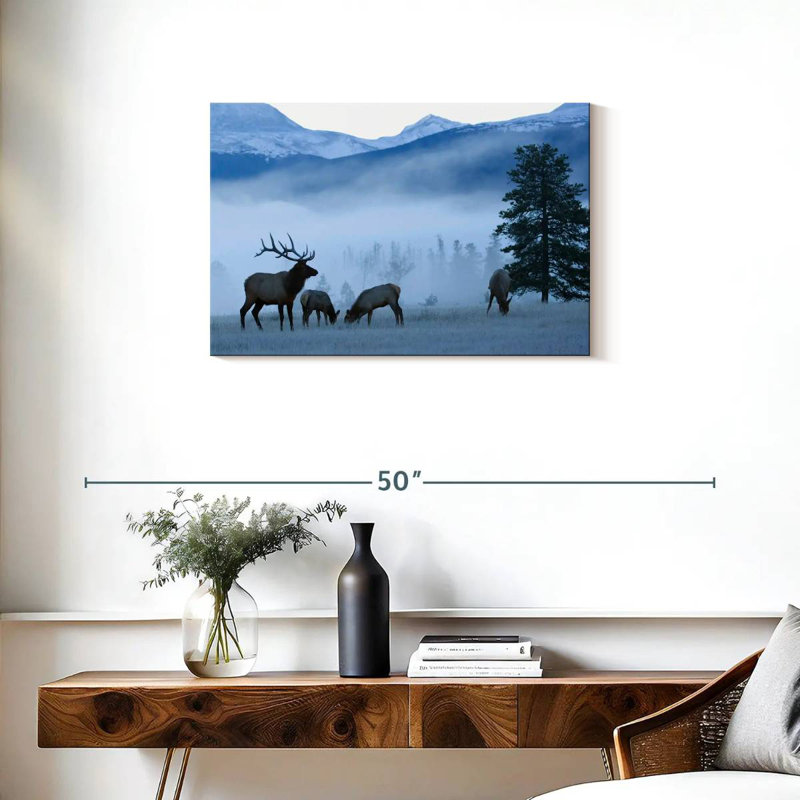 Brampt Misty Morning Elks, 20" H x 30" W
