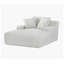 Méridienne surdimensionnée en velours côtelé avec coussin Cloudline, ivoire Cloudline-130070685-130070686