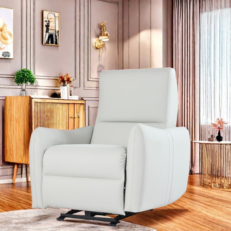 Pu Leather 270° Swivel Rocking Recliner Chair With 30° Rocking & 95-150° Reclining, Overstuffed Padding, For Living Room, Bedroom