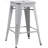 Backless Modern Light Weight Industrial Contemporary Rustic Vintage Costal Metal Bar Stools Without Back And 4 Leg Design (Set Of 2)-790919468