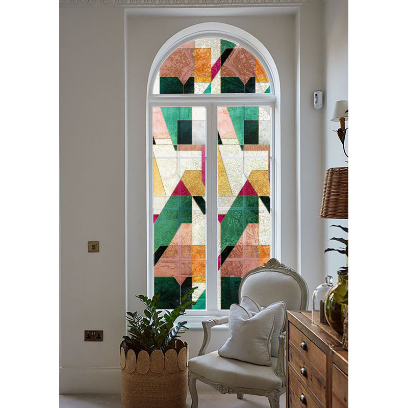 Abstract Geometry Static Cling Window Decal