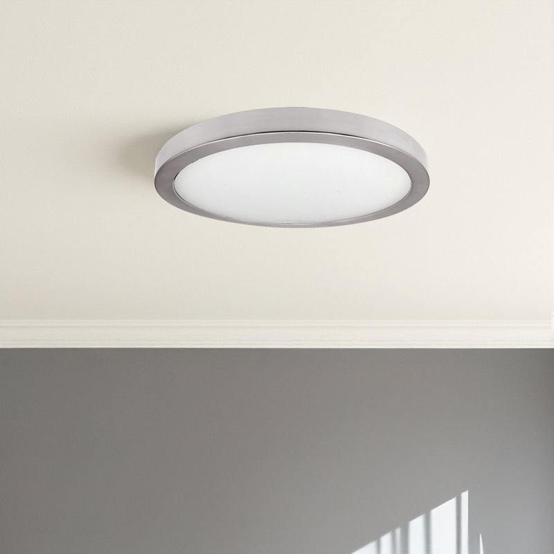 Plafonnier encastré en nickel de 9 po, DEL 17 watts, blanc doux 3000 K, 1400 lumens, intensité variable, Nickel