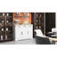 Armoire blanche avec 3 tiroirs et portes, style buffet pour la chambre à coucher - blanc, option polyvalente, finition exquise