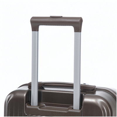 14 "/ 20" 2 pièces / ensemble dans un bagage à roulettes en ABS, avec serrure à combinaison et ouverture avant, étui à cosmétiques 14 "(brun)