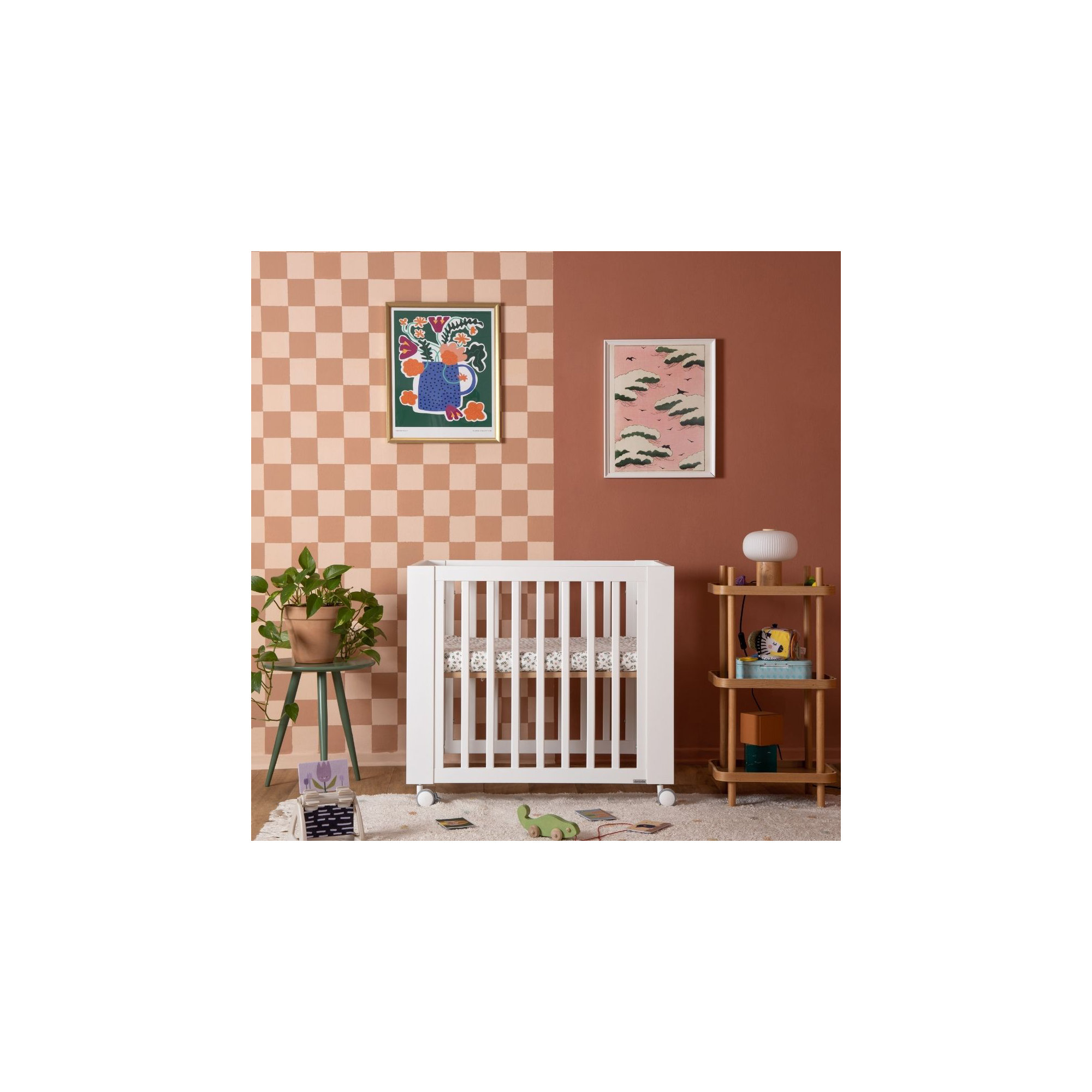 Spirit 8-in-1 Convertible Crib, White/Natural