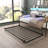 Twin Daybed With Trundle, Farmhouse Frame, Sliding Barn Door Headboard, Charging Station, And LED Light, White