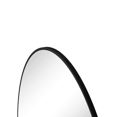 Miroir mural rond noir 39 po