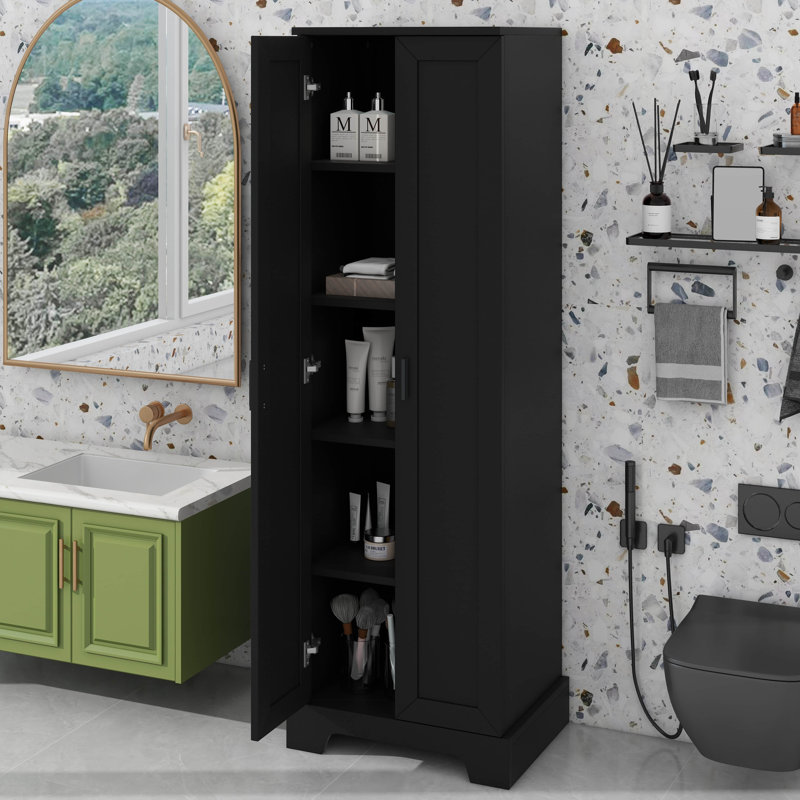 Armoire de rangement polyvalente 2 portes, Black