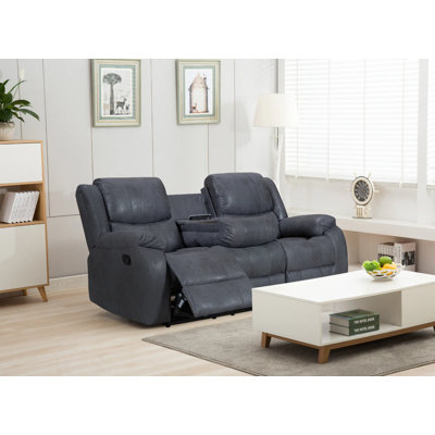 Toolleen 3 Seater Faux Leather Recliner