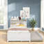 Lit simple multifonctionnel avec rangement, bois de pin, style moderne, idéal pour la maison