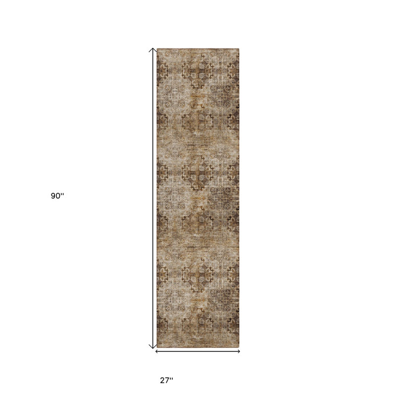 Tapis de couloir intérieur 8 po taupe