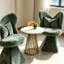 Fauteuil de coiffeuse avec dossier papillon, chaises d'appoint pivotantes, tabouret de maquillage pour coiffeuse de chambre à coucher, convient au salon, à la salle à manger, au bureau et aux espaces de loisirs - vert