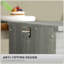 Classeur à 2 tiroirs, armoire de rangement rustique, gris clair, buffet-125535081