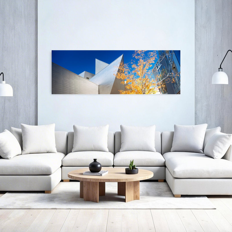 Low Angle View Of Skyscrapers Downtown Denver Denver Colorado USA by Dan Merkel - Wrapped Canvas Panoramic Print