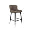RUBENS UPHOLSTERED BARSTOOL - BOUCLE FABRIC - BLACK SAND POWDER COATED LEGS (PAIR)-3567543