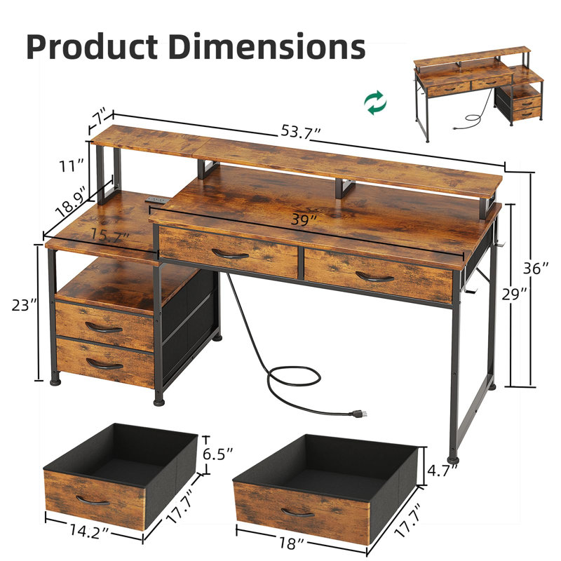 Metal Base Computer Desk