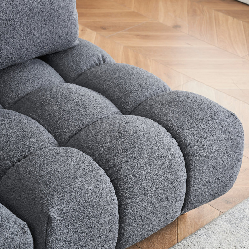 Adwin 30 po gris avec siège spacieux et confortable pour un salon doux et confortable, un espace charmant, Gris