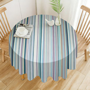 Waterproof Round Tablecloth,152L X 152W CM,Blue