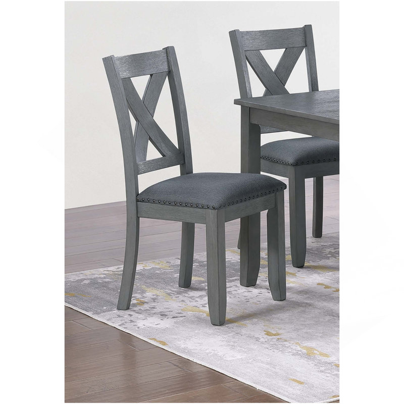 Finition grise table de salle à manger 6X chaises 7Pcs