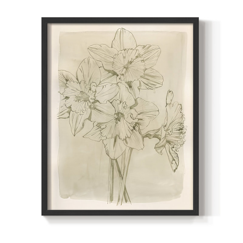 Spring Promises I Framed Print - Solid Wood, Black, 30" H x 24" W
