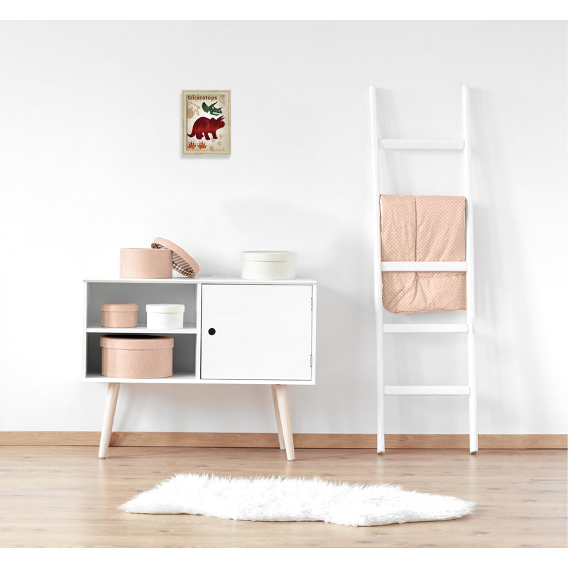 Adhésif décoratif dinosaures-04 ', H 16 po x l 12 po x P 0,625 po, Beige Flat Framed