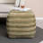 Yinka Ibis Woven Pouf Classic Stripe Pattern Accent Pouf Ottoman, hand woven-322265615